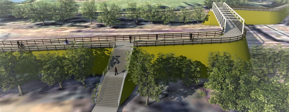 This image: proposed design for the bridge